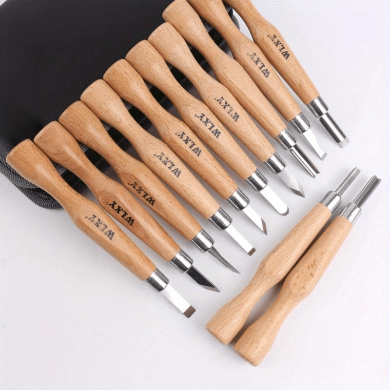 Wood Chisel Set - Conjunto de 12 formões e facas